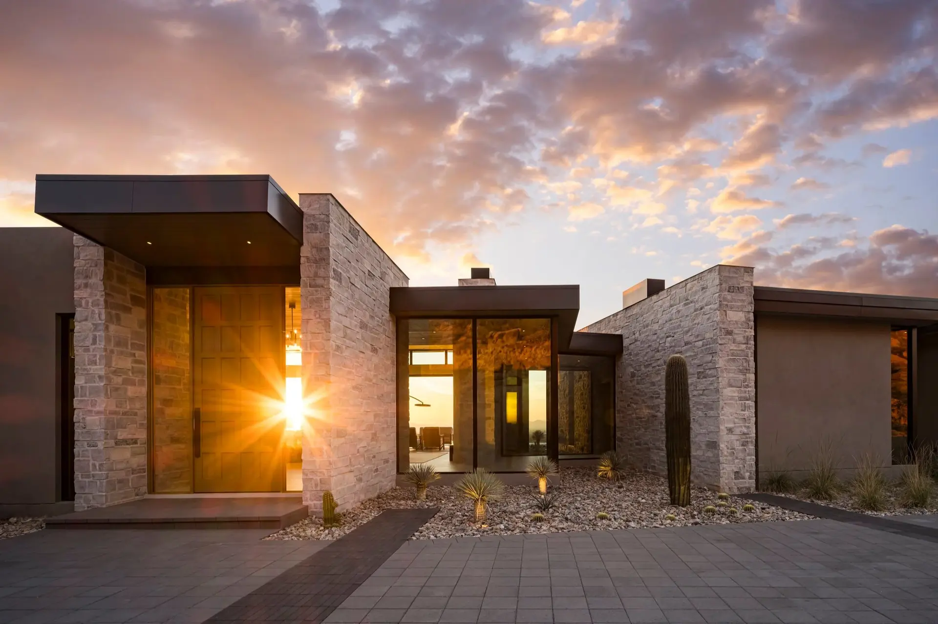 Luxury Scottsdale home at sunset