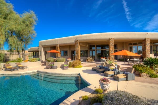 Scottsdale outdoor patio and pool area